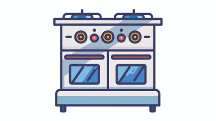 Kitchen gas stove icon. Outline kitchen gas stove vector