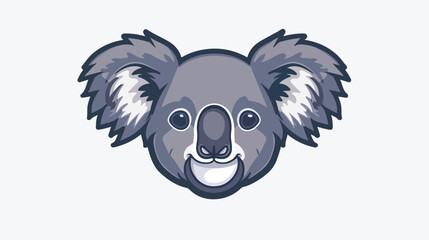 Koala head vector illustration. koala animal face emot