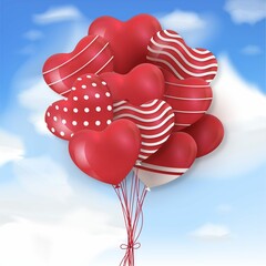 Happy Valentines Day Wallpaper With Sky Landscape Background