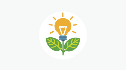Green Energy flat icon. Colored element sign from cle