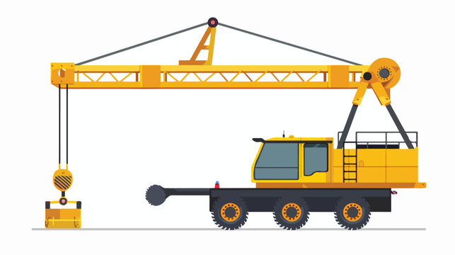 Mobility lift crane icon. Flat illustration of mobilit