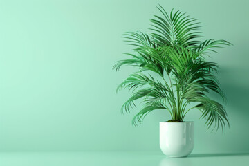 Fototapeta premium An isolated green plant in a pot