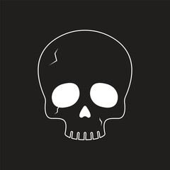 skeleton head icon vector
