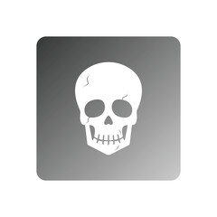 skeleton head icon vector