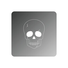 skeleton head icon vector