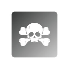 skeleton head icon vector