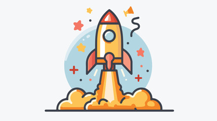 Perfect design icon of product launch flat vector isolated