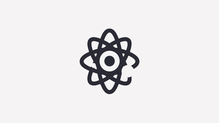React native icon vector atom symbol. flat vector isolated - obrazy, fototapety, plakaty