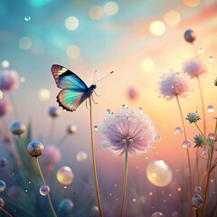 Natural Morpho Butterfly Background