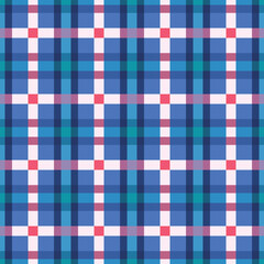 Japanese Cross Line Plaid Vector Seamless Pattern