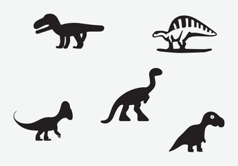 minimal style Cryolophosaurus icon illustration design © Samia Razziq