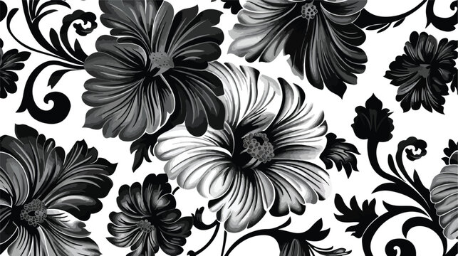 Seamless floral background. Tracery handmade nature et