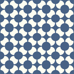 Japanese Petal Square Vector Seamless Pattern