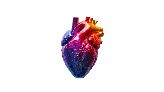 Colorful photograph of a human heart
