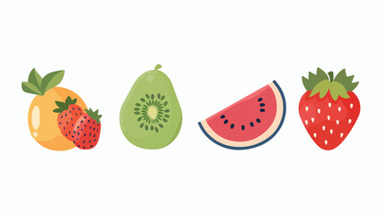 Smothie fruit design flat vector isolated on white background