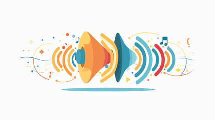 Sound Icon Vector Illustration  Vector flat vector isolated