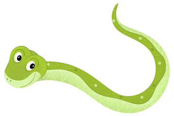 cartoon scene with snake animal theme isolated on white background illustration for children