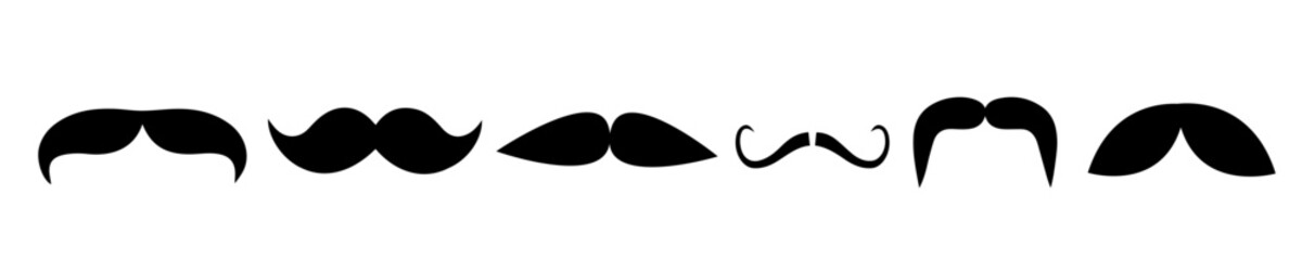 Mustache collection, Diverse  collection of mustache,Mustache variety,Top rated mustache vector, Stylish mustache selection, silhouette of mustache, Unique mustache style, Trending Mustache collection