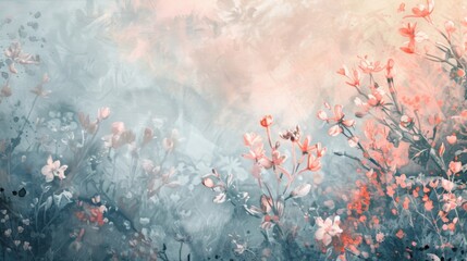 Soft and airy pastel watercolor washes add a delicate touch to any design. - obrazy, fototapety, plakaty