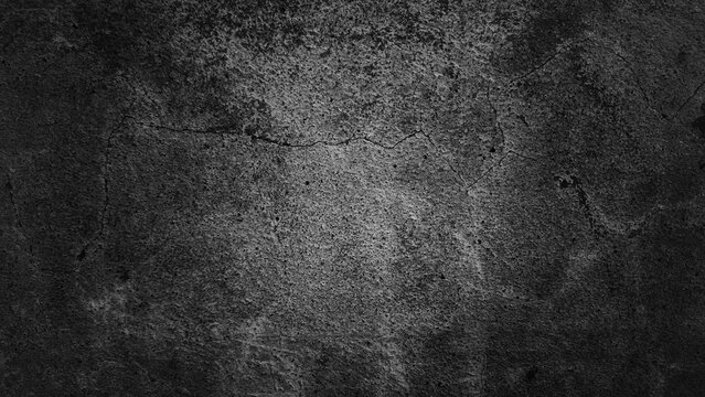 Black wall photo, rough background, old grunge background with black color.
