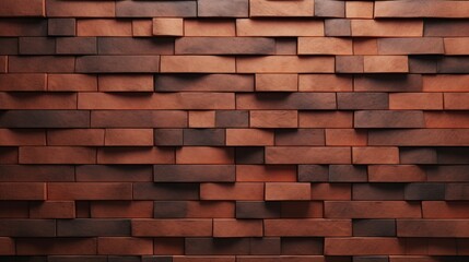 A brick wall with a brown and red color