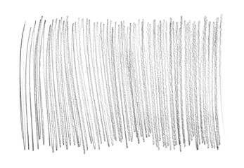 Graphite pencil strokes texture isolated on white