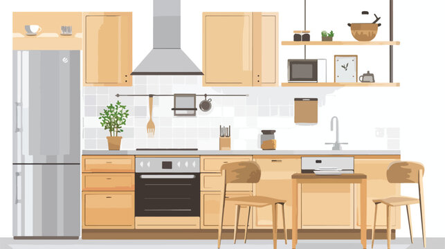 Kitchen design over white background vector illustrat