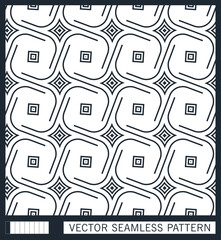 Geometric composition of lines in art deco style. Seamless pattern. Vector graphics