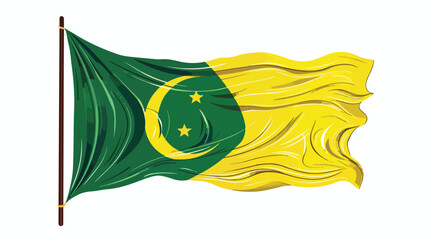 Mauritania flag vector illustration on a white background