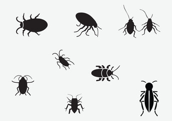 minimal style Cuban Cockroach icon illustration design