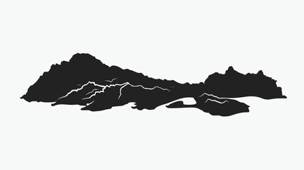 Nevis map. Island silhouette icon. 
