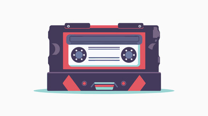 Video cassette from the 90s. flat vector illustration.