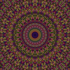 Geometrical circular tiled pattern mosaic background - psychedelic abstract vector design from triangles