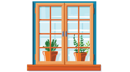 Window Flat vector isolated on white background 