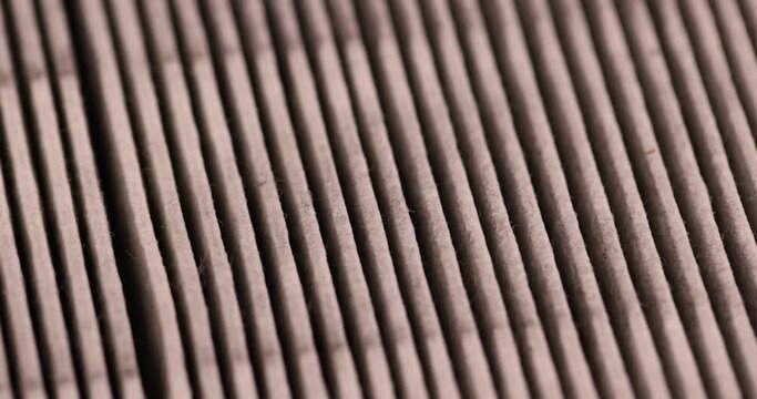 old used air filter in dirt and dust to clean the air, old long-used air filter to clean the air in the car