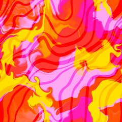 Abstract Digital Painting Liquid Fluid Marble Wavy Stripes Seamless Pattern Watercolor Tie Dye Gradient Background