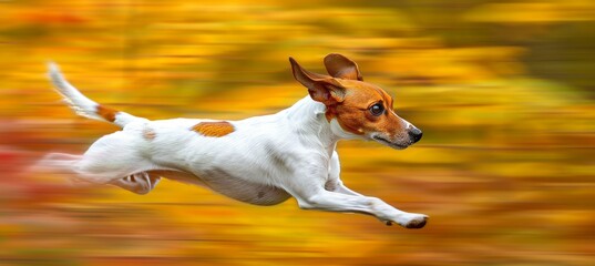 Young and energetic greyhound puppy displaying impressive speed on the racing track