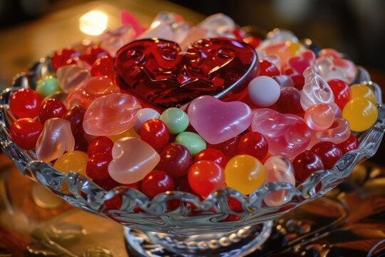 Be My Valentine Candy Dish: A Full Heart-Shaped Dish of Candies for the Perfect Holiday of Love