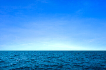 Ocean sea background and the clear sky For summer vacation ideas Nature of summer sea water with...