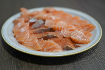 サーモンの刺身