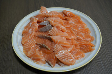サーモンの刺身
