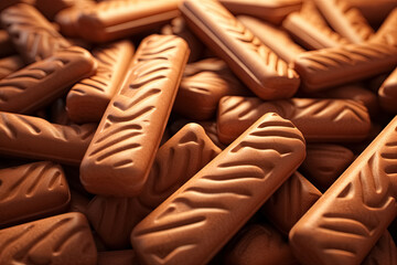 Obraz premium close up of a pile of crackers. Generative Ai