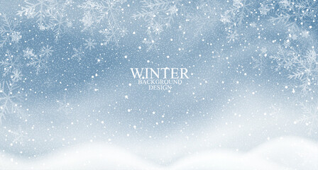 Winter and christmas style background design.