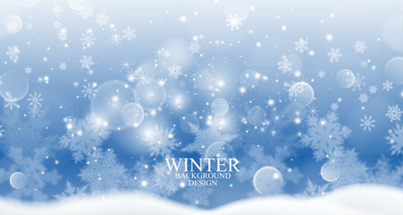 Winter and christmas style background design.