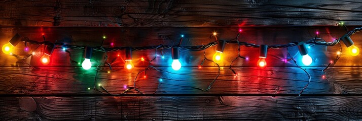 Holiday Lights A Festive Display of Christmas Lights on a Wooden Fence Generative AI