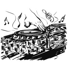 Drawing of the DJ set for party 