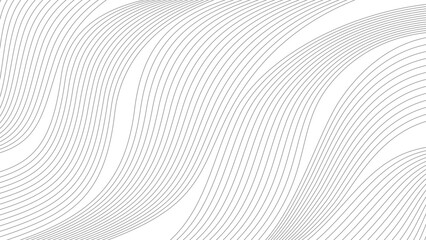 Wavy abstract background. Gray lines on white - 777062527