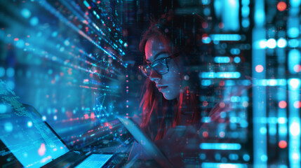 Software and holograms help the programmer to create new digital products and solve complex problems in the field of cybersecurity.