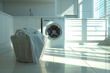 Washing machine, washer, laundry and bathroom. Wash, household, housekeeping and menage