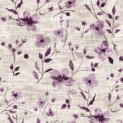 Rustic floral textile design, perfect for homeware and vintage themes. Seamless pattern.